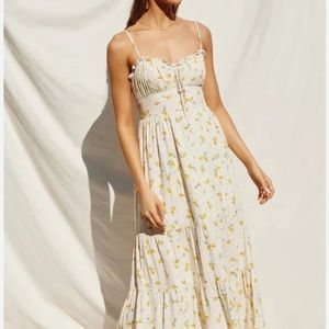 Sunflower Sundress Crisscross Back